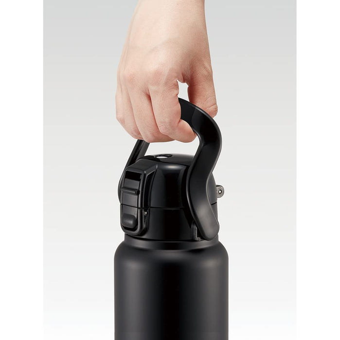 Skater 800ml Black Stainless Steel Water Bottle with Handle