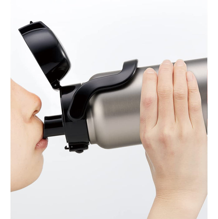 Skater Stainless Steel 800ml Water Bottle With Handle Silver STD8H-A