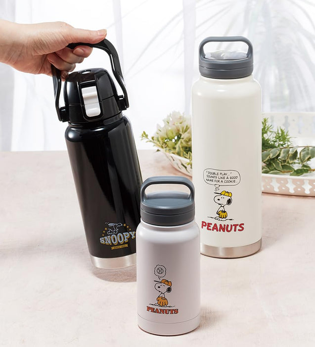 Skater 800ml Stainless Steel Water Bottle Mug with Handle Snoopy Design