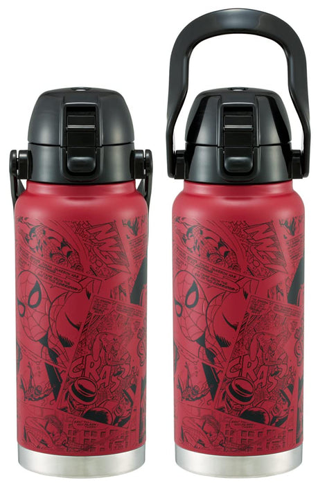 Skater 800ml Stainless Steel Water Bottle with Handle Spiderman Design