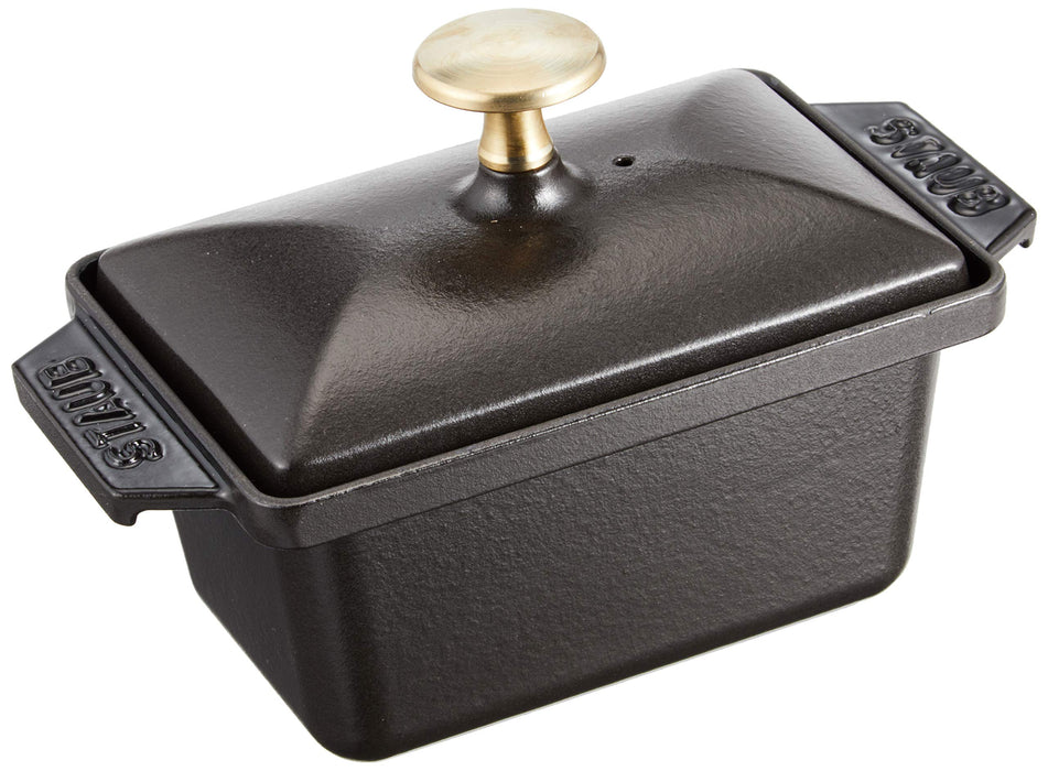 Staub Half Terrine Black Terrine Pot 15x11cm IH Compatible Japanese 40509-571-Kiichin - The #1 Place for Japanese Goods in Your Hand!
