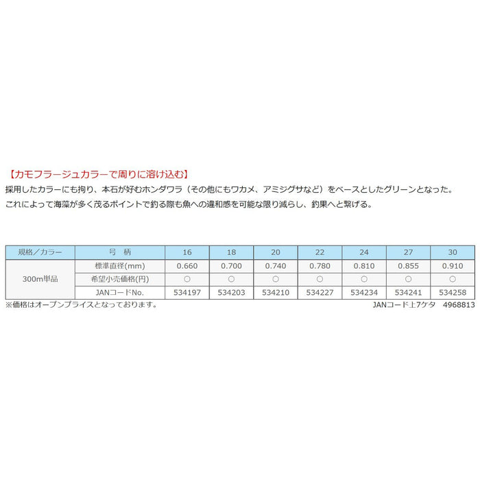 Sunline Nylon Line 300M Seaweed Green #20 Iso Special Honseki Onidou-Kiichin - The #1 Place for Japanese Goods in Your Hand!