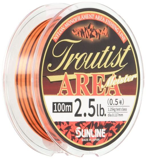Sunline Nylon Line Troutist Area Meister 100M 0.5 2.5Lb Flash Orange-Kiichin - The #1 Place for Japanese Goods in Your Hand!