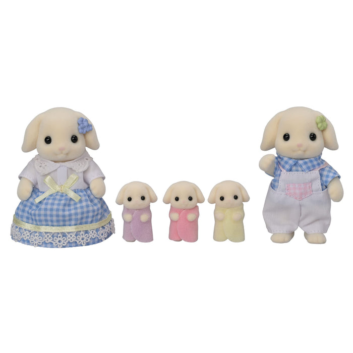 Epoch Sylvanian Families Flora Rabbit Family Dollhouse Toy FS-50 Certified for Ages 3+-Kiichin - The #1 Place for Japanese Goods in Your Hand!