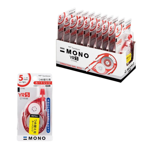 Tombow Mono YX Pencil Correction Tape Pack of 10 YR5 Cartridge CT-YR5-10P-Kiichin - The #1 Place for Japanese Goods in Your Hand!