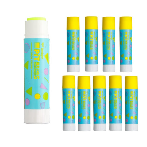 Tombow Neon Yellow Glue Stick - Disappearing Color 10 Pieces Limited Blue Series-Kiichin - The #1 Place for Japanese Goods in Your Hand!