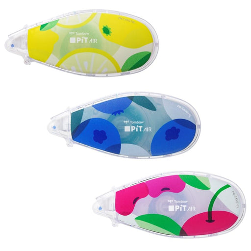 Tombow Mini Pit Air Pencil Glue Tape Refill Fruit Pattern 3 Pack Limited Edition-Kiichin - The #1 Place for Japanese Goods in Your Hand!