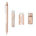 Tombow Mono Mineral 0.5mm Mechanical Pencil Set with 2 Erasers and Correction Tape Apricot Pink-Kiichin - The #1 Place for Japanese Goods in Your Hand!
