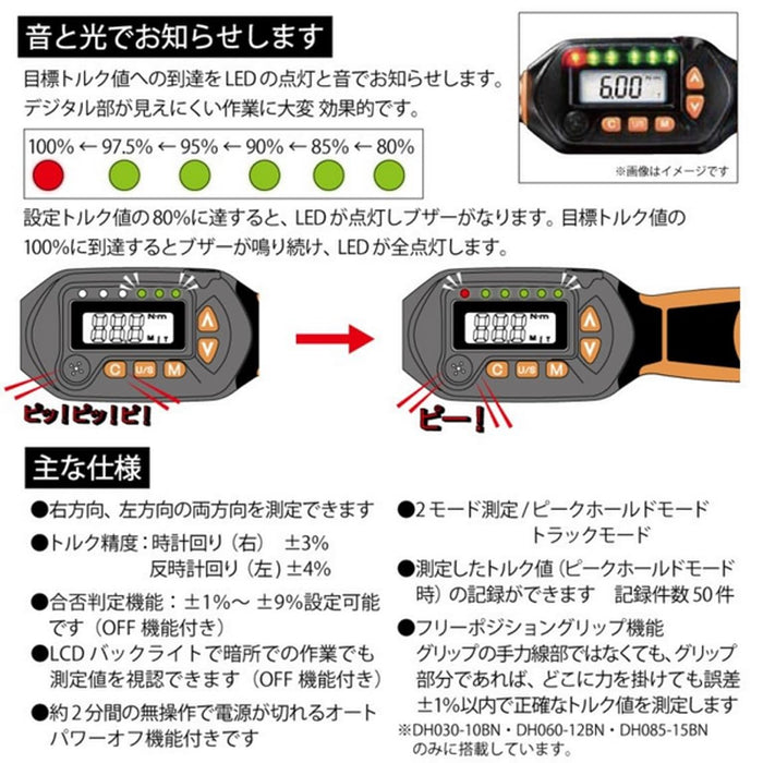 Top Kogyo Monkey-Style Digital Torque Wrench 68-340 NM with Case & Certificate-Kiichin - The #1 Place for Japanese Goods in Your Hand!