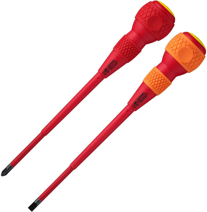Vessel Ball Grip Insulated Driver Set - 150 Size 2 Pieces 202ps-2-Kiichin - The #1 Place for Japanese Goods in Your Hand!