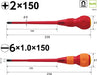 Vessel Ball Grip Insulated Driver Set - 150 Size 2 Pieces 202ps-2-Kiichin - The #1 Place for Japanese Goods in Your Hand!