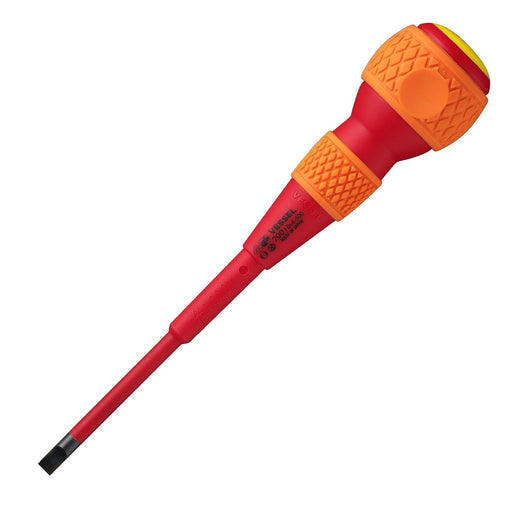 Vessel Ball Grip Insulated Screwdriver 6 x 1.0x100 Electric Shock Prevention VDE Standard-Kiichin - The #1 Place for Japanese Goods in Your Hand!
