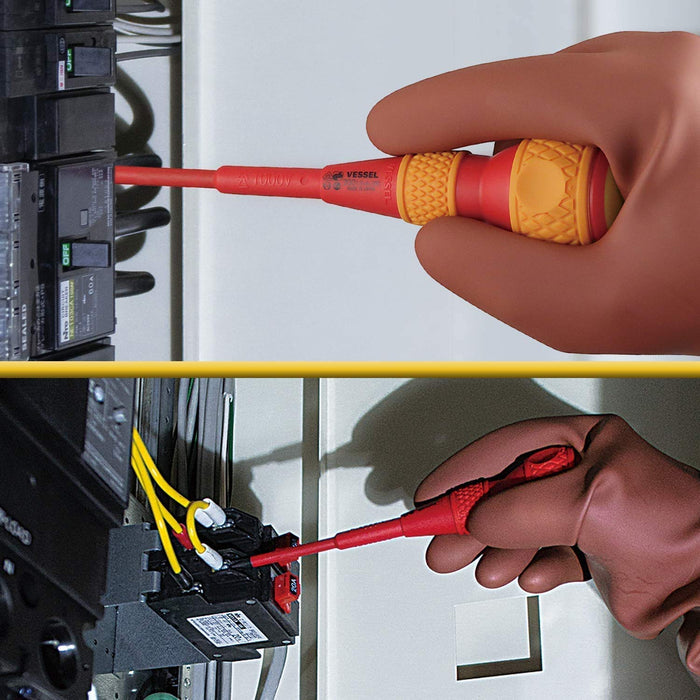 Vessel 202Ps-1 Ball Grip Insulated Screwdriver Set of 2 +2 x 100 / -6 x 100-Kiichin - The #1 Place for Japanese Goods in Your Hand!