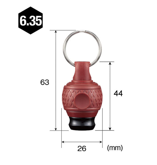 Vessel Quick Catcher Ball Grip Bit Holder Dal Red QB-22DR-Kiichin - The #1 Place for Japanese Goods in Your Hand!