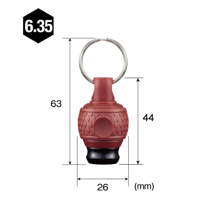Vessel Quick Catcher Ball Grip Bit Holder Dal Red QB-22DR-Kiichin - The #1 Place for Japanese Goods in Your Hand!