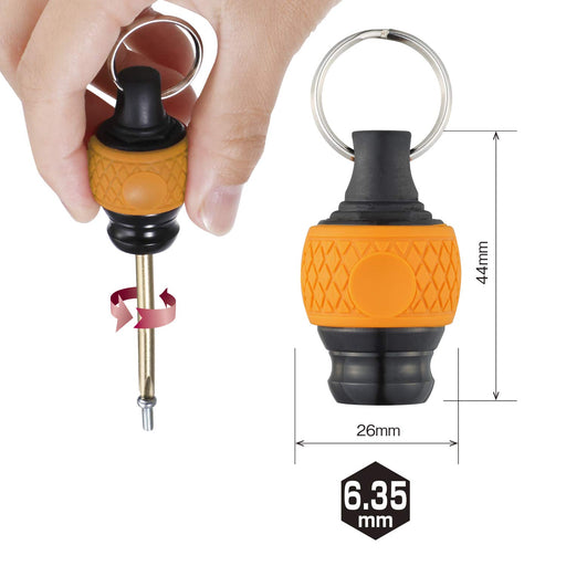 Vessel Ball Grip Bit Holder Quick Catcher QB-22Y in Yellow-Kiichin - The #1 Place for Japanese Goods in Your Hand!