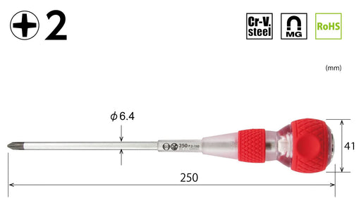 Vessel Ball Grip Driver +2x150 250 Safety Penetration Tool-Kiichin - The #1 Place for Japanese Goods in Your Hand!