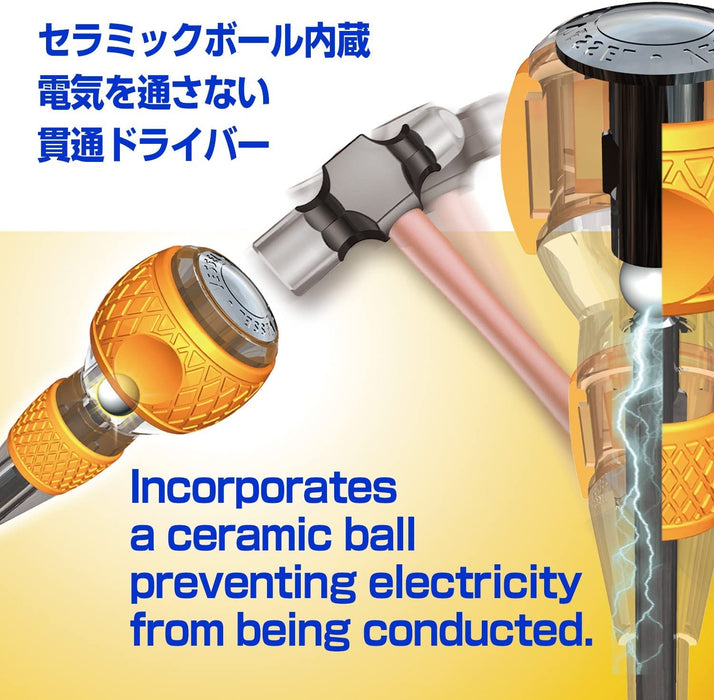 Vessel 6x150 Ball Grip Safety Penetration Driver 250V - Enhanced Durability-Kiichin - The #1 Place for Japanese Goods in Your Hand!