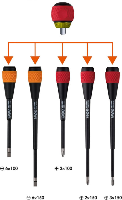 Vessel 2200 Ball Ratchet Driver +2x100 - Efficient Tool by Vessel-Kiichin - The #1 Place for Japanese Goods in Your Hand!