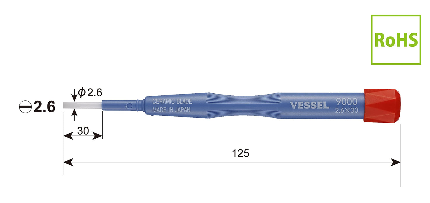 Vessel Ceramic Adjustment Driver 2.6x30 Size 9000 Series by Vessel-Kiichin - The #1 Place for Japanese Goods in Your Hand!