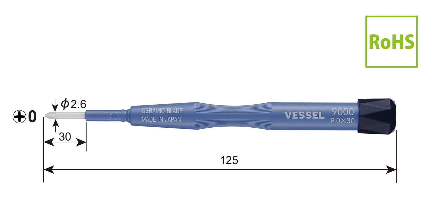 Vessel Ceramic Adjustment Screwdriver 0x30 9000 Series-Kiichin - The #1 Place for Japanese Goods in Your Hand!