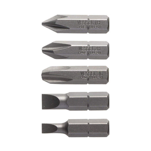 Vessel Driver Bit Set B33 with +1 +2 +3 -4 -6 Sizes and Holder-Kiichin - The #1 Place for Japanese Goods in Your Hand!