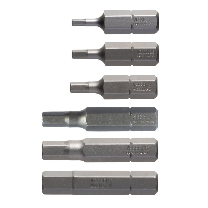 Vessel Hex Bit Set with Holder B33 - H2 to H6 Range - Quality Crafted by Vessel-Kiichin - The #1 Place for Japanese Goods in Your Hand!