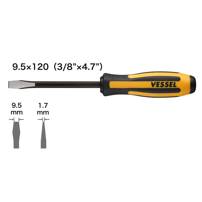 Vessel Megadora Chisel Driver 9.5x120mm Precision Tool 970C95120