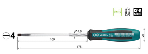 Vessel Megadora 4x100 Fine Shaft Driver - Versatile 910 Vessel Series-Kiichin - The #1 Place for Japanese Goods in Your Hand!