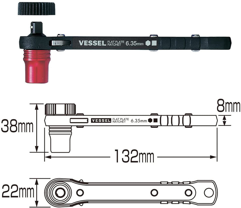 Vessel Ratchet Driver Set with Screw Catch Phillips Flathead Hex Bits - TD-73Mc-Kiichin - The #1 Place for Japanese Goods in Your Hand!