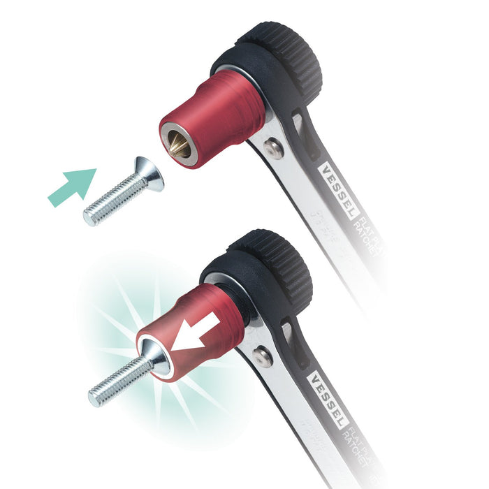Vessel Ratchet Driver Set with Screw Catch Phillips Flathead Hex Bits - TD-73Mc-Kiichin - The #1 Place for Japanese Goods in Your Hand!
