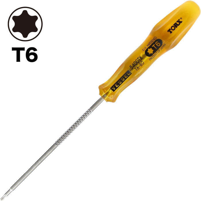 Vessel Power Grip Torx Driver B-5400Tx - Premium T6x80 Vessel Tool-Kiichin - The #1 Place for Japanese Goods in Your Hand!