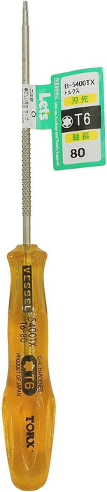 Vessel Power Grip Torx Driver B-5400Tx - Premium T6x80 Vessel Tool-Kiichin - The #1 Place for Japanese Goods in Your Hand!