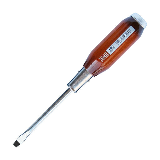 Vessel 100V Strong Driver with Wooden Handle 6x100 - Vessel's Powerful Penetrating Tool-Kiichin - The #1 Place for Japanese Goods in Your Hand!