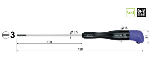 Vessel G Grip Precision Driver - 990 Vessel Size 3x100-Kiichin - The #1 Place for Japanese Goods in Your Hand!