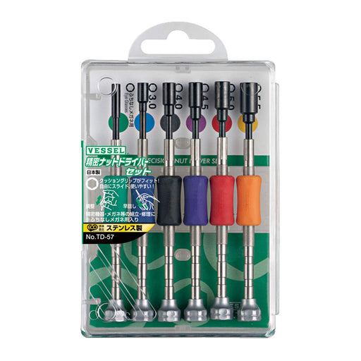 Vessel Precision Nut Driver Set TD-57 6 Piece Vessel Tool Set-Kiichin - The #1 Place for Japanese Goods in Your Hand!
