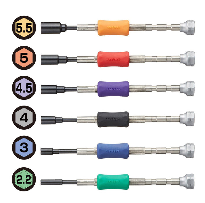 Vessel Precision Nut Driver Set TD-57 6 Piece Vessel Tool Set-Kiichin - The #1 Place for Japanese Goods in Your Hand!