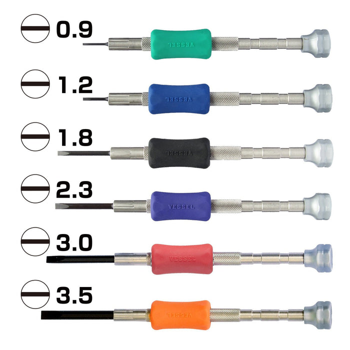Vessel Precision Screwdriver Set TD-55 with 6 Different Sizes Included-Kiichin - The #1 Place for Japanese Goods in Your Hand!