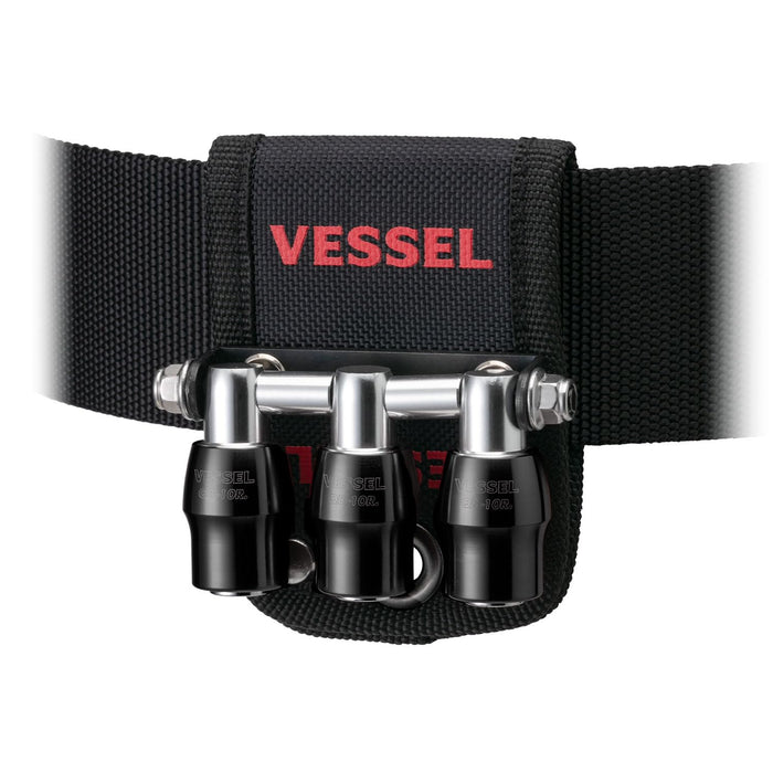 Vessel Quick Catcher Black Triple Holder Qb-10B3K - Efficient Storage Solution