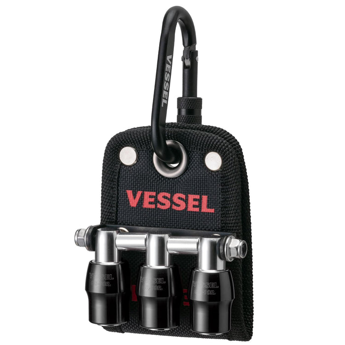 Vessel Quick Catcher Black Triple Holder Qb-10B3K - Efficient Storage Solution