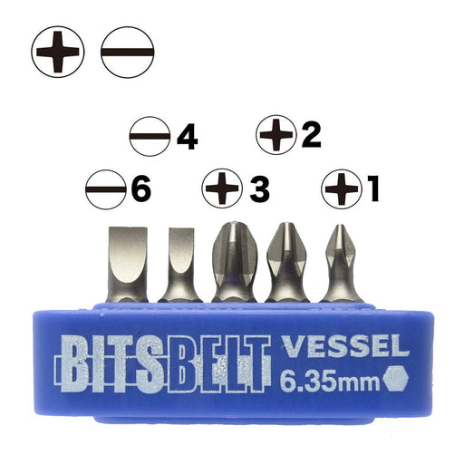 Vessel Blue/Gray Replacement Bit Set Plus/Minus - TD-BS1 from Vessel-Kiichin - The #1 Place for Japanese Goods in Your Hand!