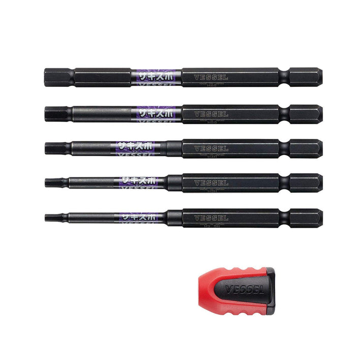 Vessel 5-Piece Stepped Bit Sakisbo Hex Set with BW-32 Screw Mag Catcher-Kiichin - The #1 Place for Japanese Goods in Your Hand!