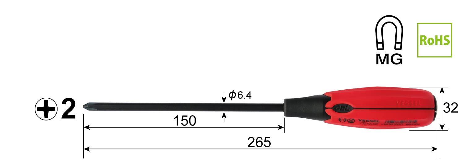 Vessel Super Cushion Penetrating Driver 2x150 730 Vessel Brand-Kiichin - The #1 Place for Japanese Goods in Your Hand!