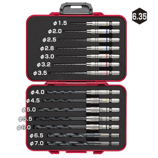 Vessel 14-Piece Ironwork Drill Set in Special Box - Amd14S-Kiichin - The #1 Place for Japanese Goods in Your Hand!