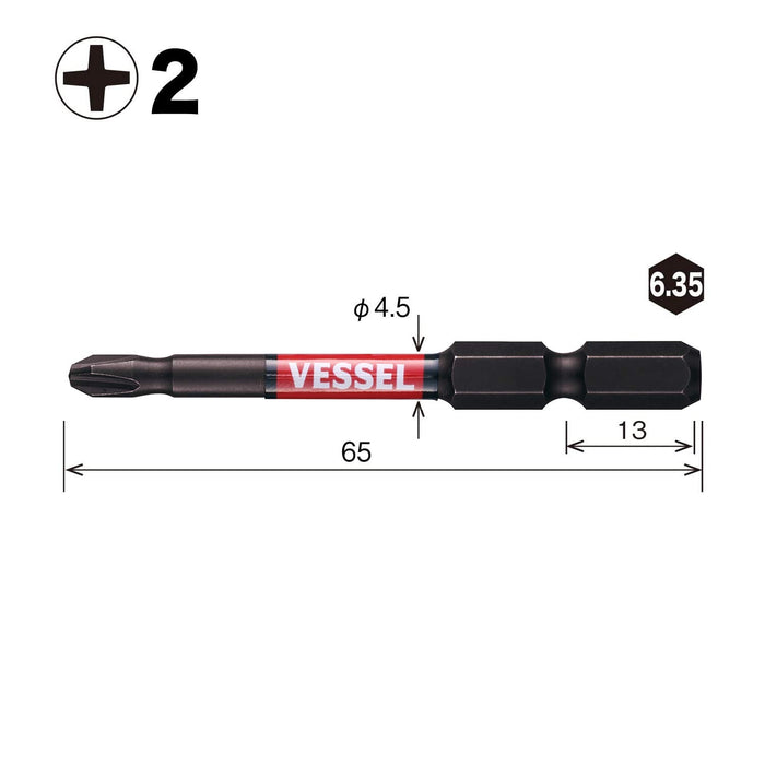 Vessel Sakisubo Stepped Bit Set 2 Pieces Size +2 x Φ4.5 x 65mm - Model SS162065-Kiichin - The #1 Place for Japanese Goods in Your Hand!