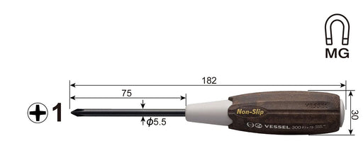 Vessel Woody Driver with Non-Slip Grip Extra Long 75 300 Model-Kiichin - The #1 Place for Japanese Goods in Your Hand!