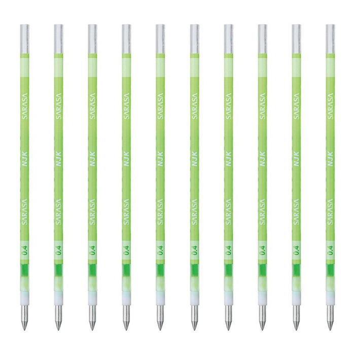 Zebra Prefeel Sarasa 10-Pack Ballpoint Pen Refill 0.4 Lead Light Green-Kiichin - The #1 Place for Japanese Goods in Your Hand!