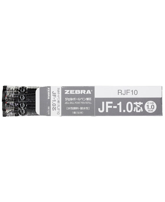Zebra Sarasa Gel Ballpoint Pen Refill Jf-1.0 Black Lead Pack of 10 BRJF10BK-Kiichin - The #1 Place for Japanese Goods in Your Hand!