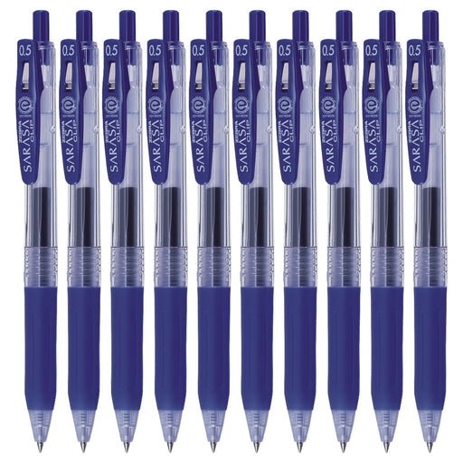 Zebra Sarasa Clip Blue Gel Ballpoint Pen 0.5 mm Tip Pack of 10-Kiichin - The #1 Place for Japanese Goods in Your Hand!