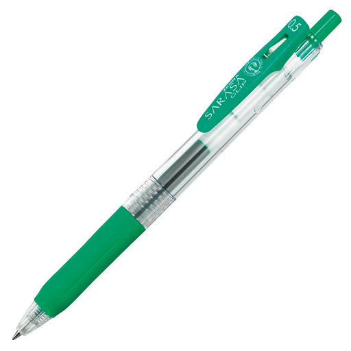 Zebra Sarasa Clip 0.5 Green Gel Ballpoint Pen Pack of 10-Kiichin - The #1 Place for Japanese Goods in Your Hand!